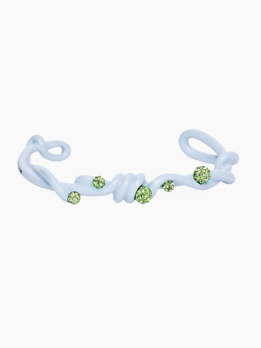 Givenchy Twisted Metal Enamel Bracelet with Swarovski Crystals
